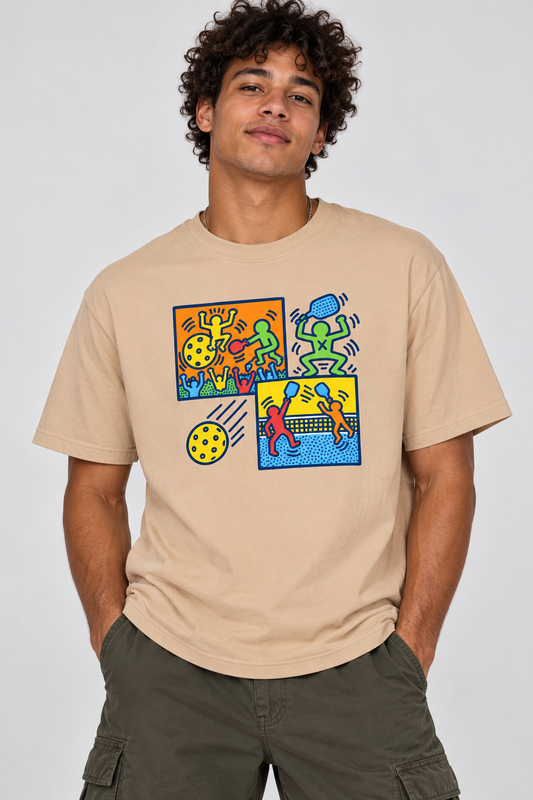 Dink in Motion Pop Art Pickleball T-Shirt