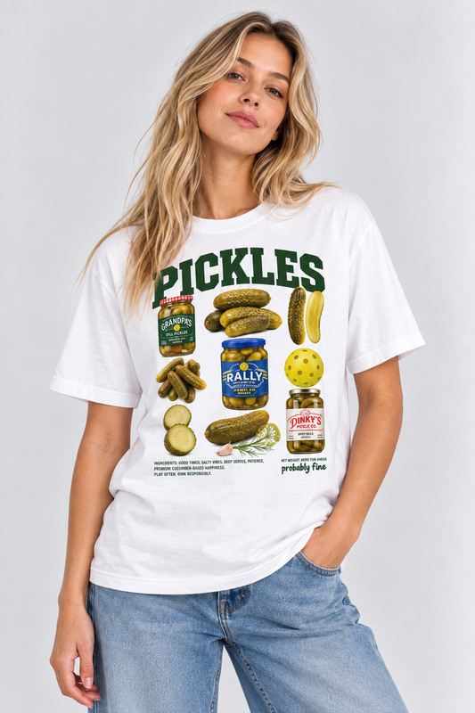 Pickles & Pickleball Probably Fine T-shirt