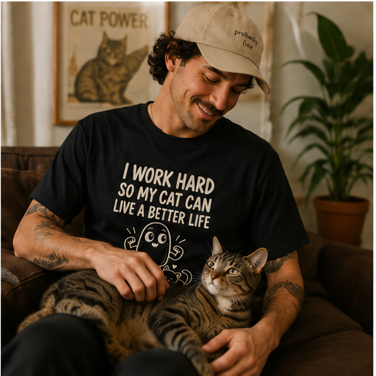 I Work Hard So My Cat Can Live a Better Life Tee