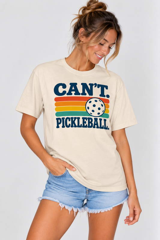 Can't. Pickleball. T-Shirt studio model