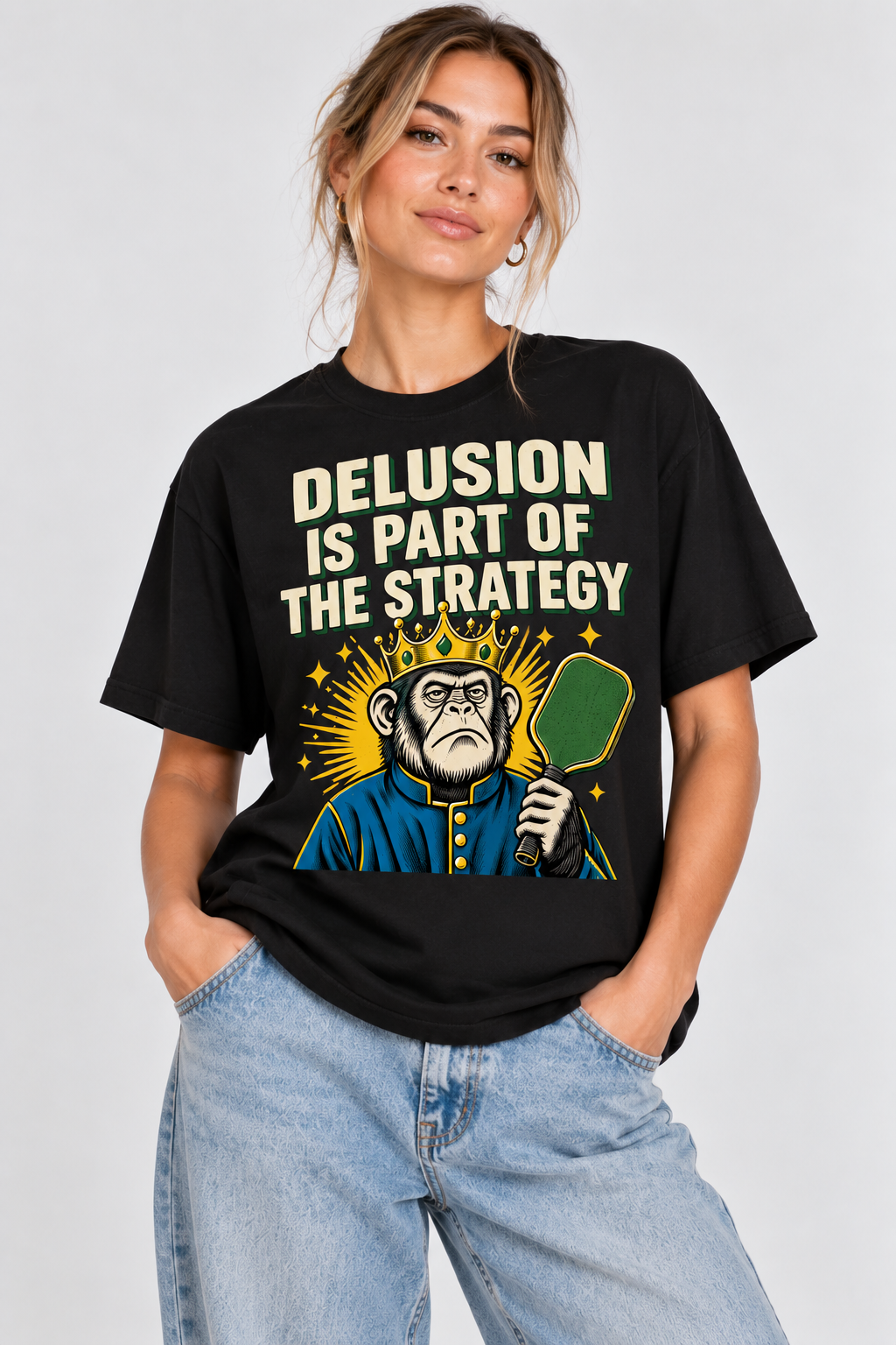 Delusion Is Part of the Strategy Pickleball T-shirt