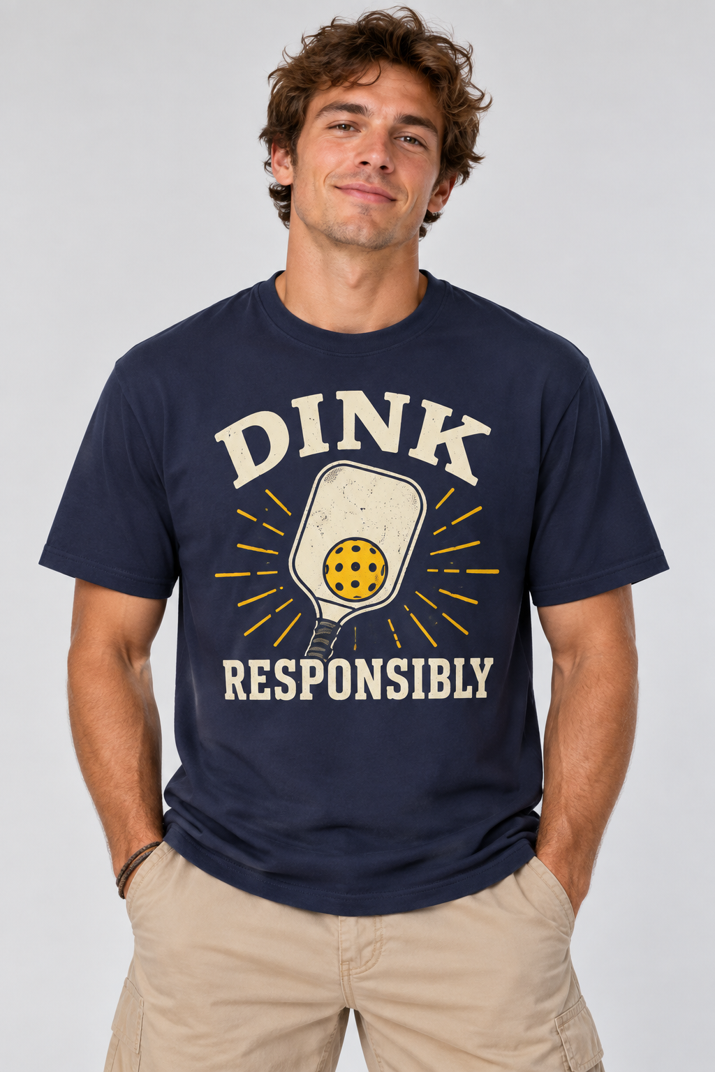 Dink Responsibly Vintage Pickleball T-Shirt