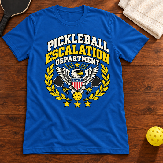 Pickleball Escalation Department T-Shirt, Mockup 02