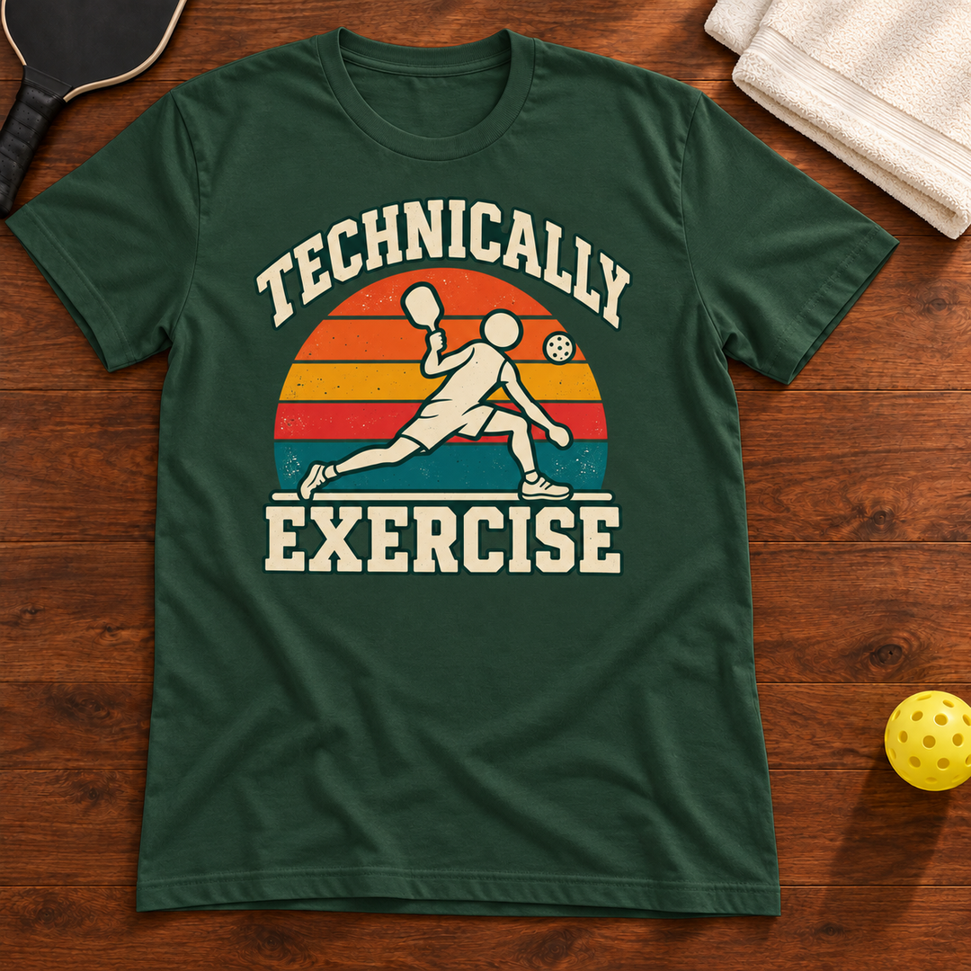 Technically Exercise Pickleball T-Shirt, Mockup 02