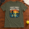 Your Family Misses You Pickleball T-shirt, military-green, warm wood Mockup 02