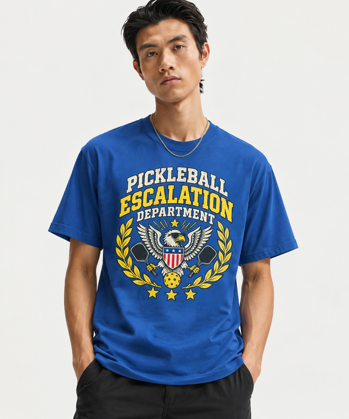 Pickleball Escalation Department T-Shirt studio model