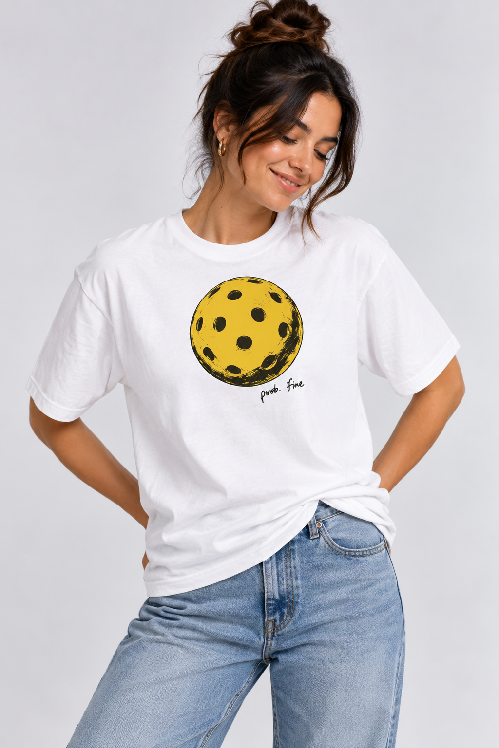 Probably Fine Pickleball Pop Art T-Shirt