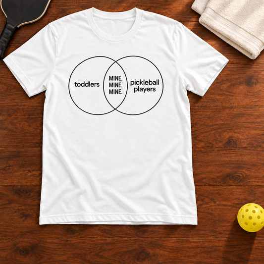 Same Priorities Pickleball T-Shirt flat lay mockup