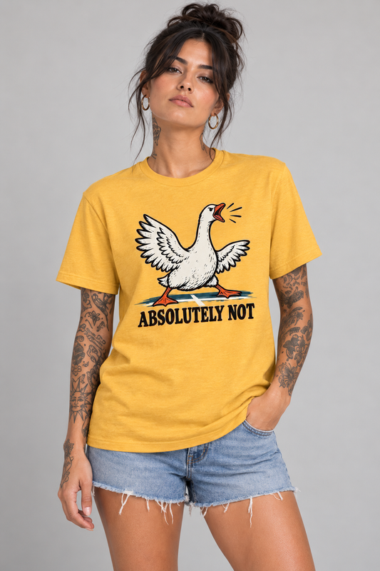 Model wearing Absolutely Not Goose Pickleball T-Shirt