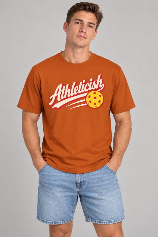 Model wearing Athleticish Pickleball T-Shirt