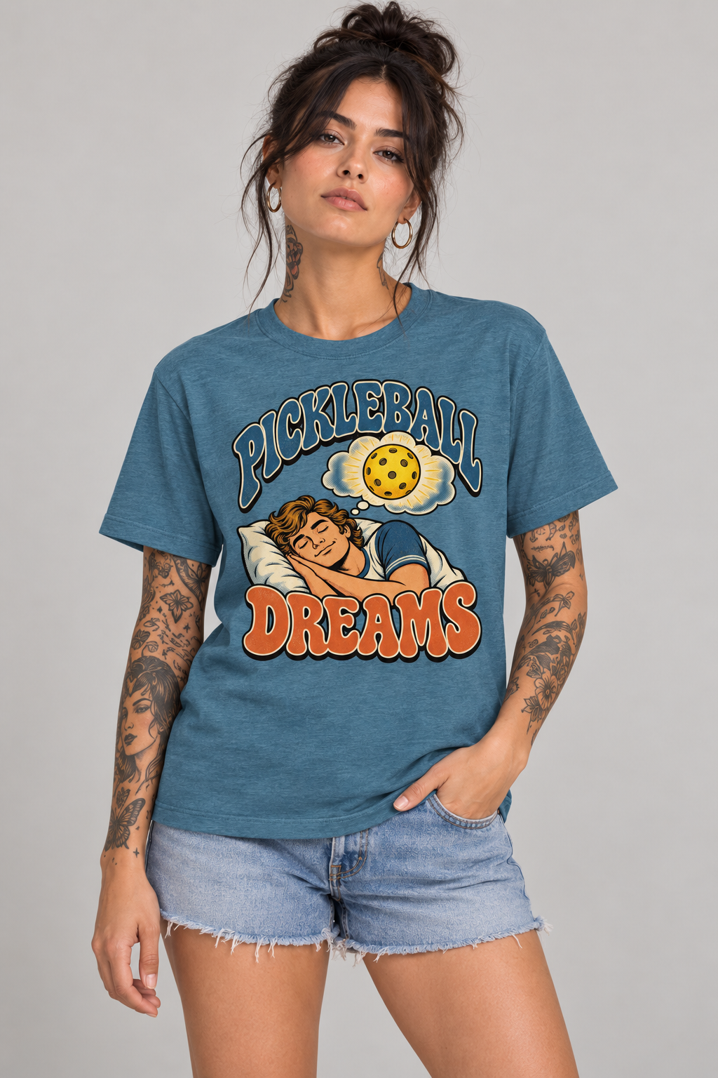 Model wearing Pickleball Dreams T-Shirt