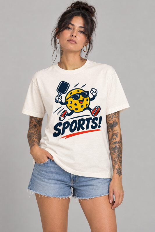 Model wearing Sports Pickleball T-Shirt